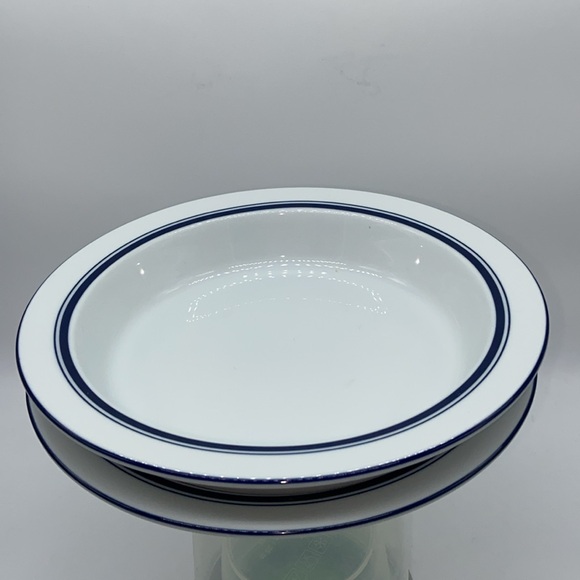 Set of 2 Vintage Dansk Bistro Blue Rimmed Soup Cereal Bowls - Picture 7 of 7